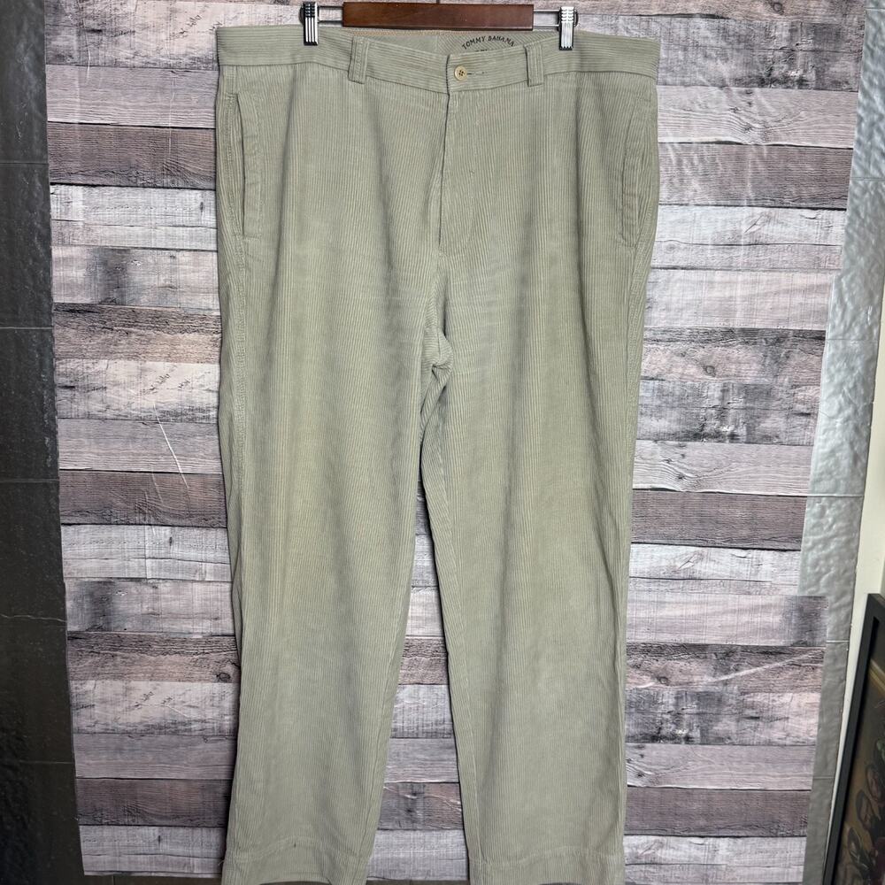 Tommy Bahama Mens Silk Corduroy Pants Beige 42x32 Straight Preppy Relaxed